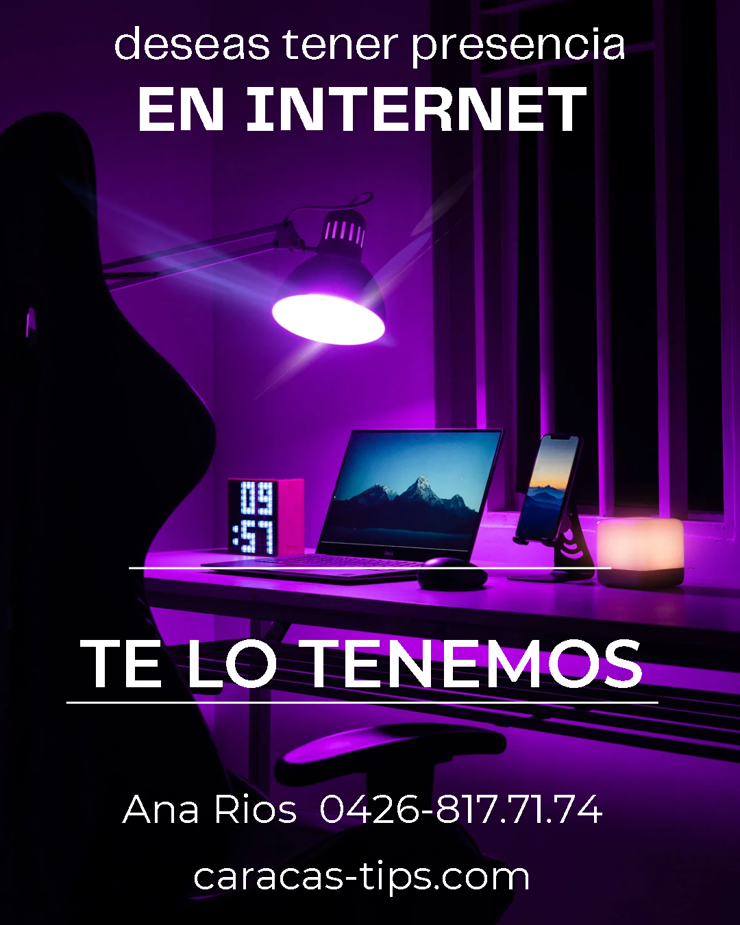 Imagina tu negocio en internet, en Caracas. caracas-tips.com te da la posibilidad estar presente.