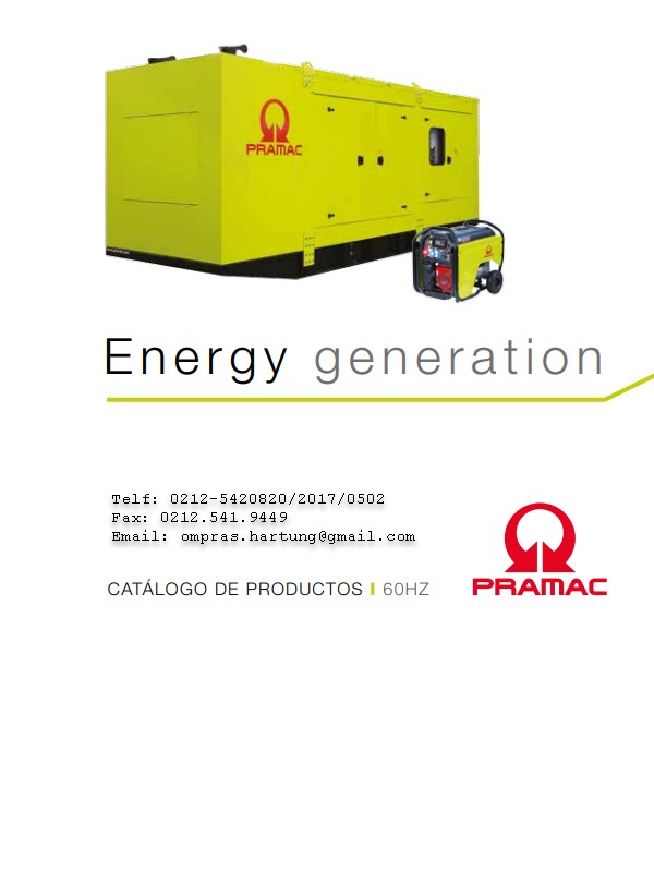 Propuesta integral de servicios y venta de plantas de generación eléctrica marca PRAMAC.
Somos representantes exclusivos de PRAMAC, empresa internacional privada con oficinas en todo el mundo desde hace 
70 años, estamos 